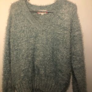 Fuzzy Frosty Blue Casual Sweater